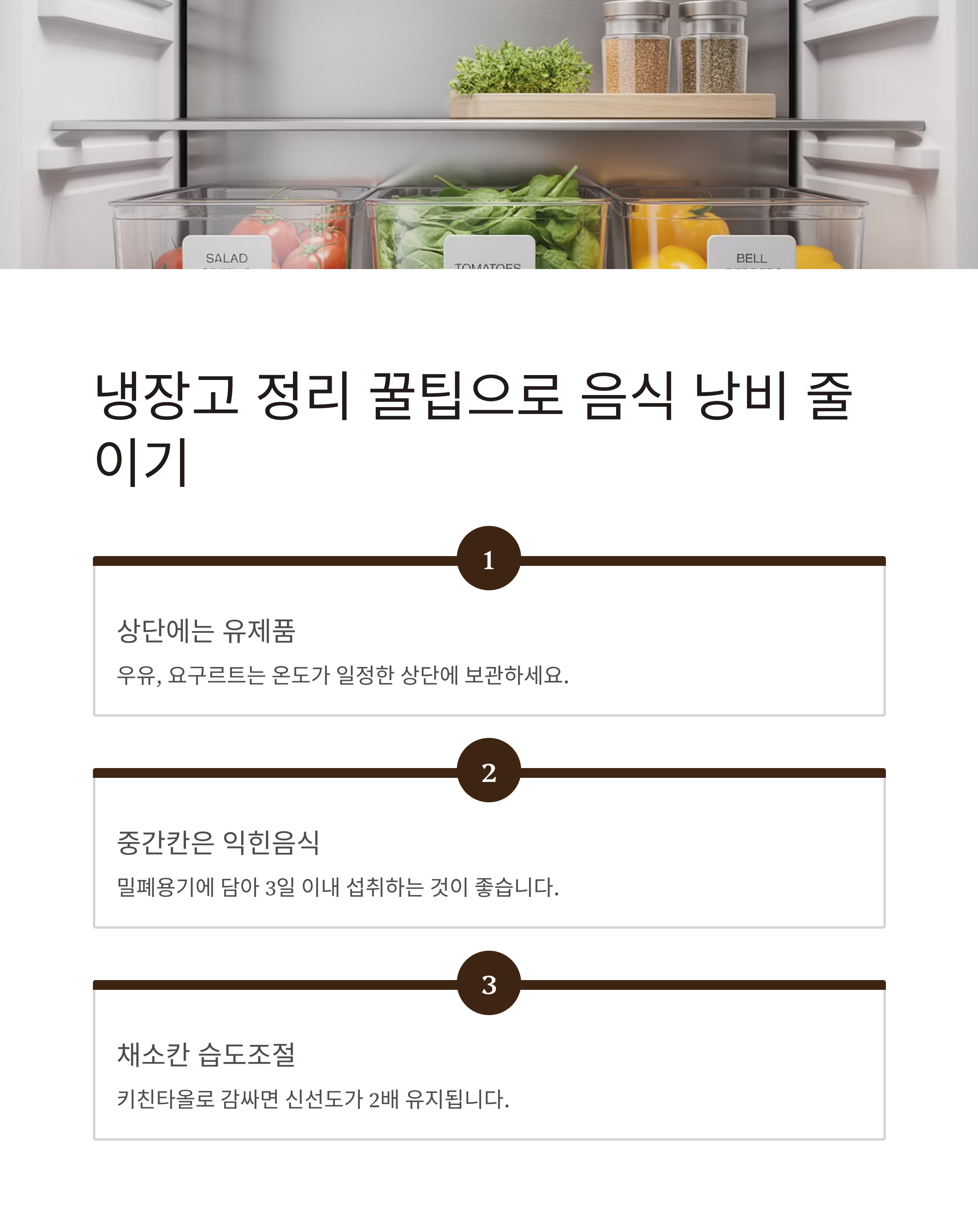 냉장고 정리 꿀팁과 보관 방법, 냉장고가 달라지면 식비가 줄어든다