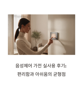 음성제어 가전 실사용 후기, 편리함과 아쉬움의 균형점