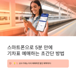 스마트폰으로 5분 만에 기차표 예매하는 초간단 방법