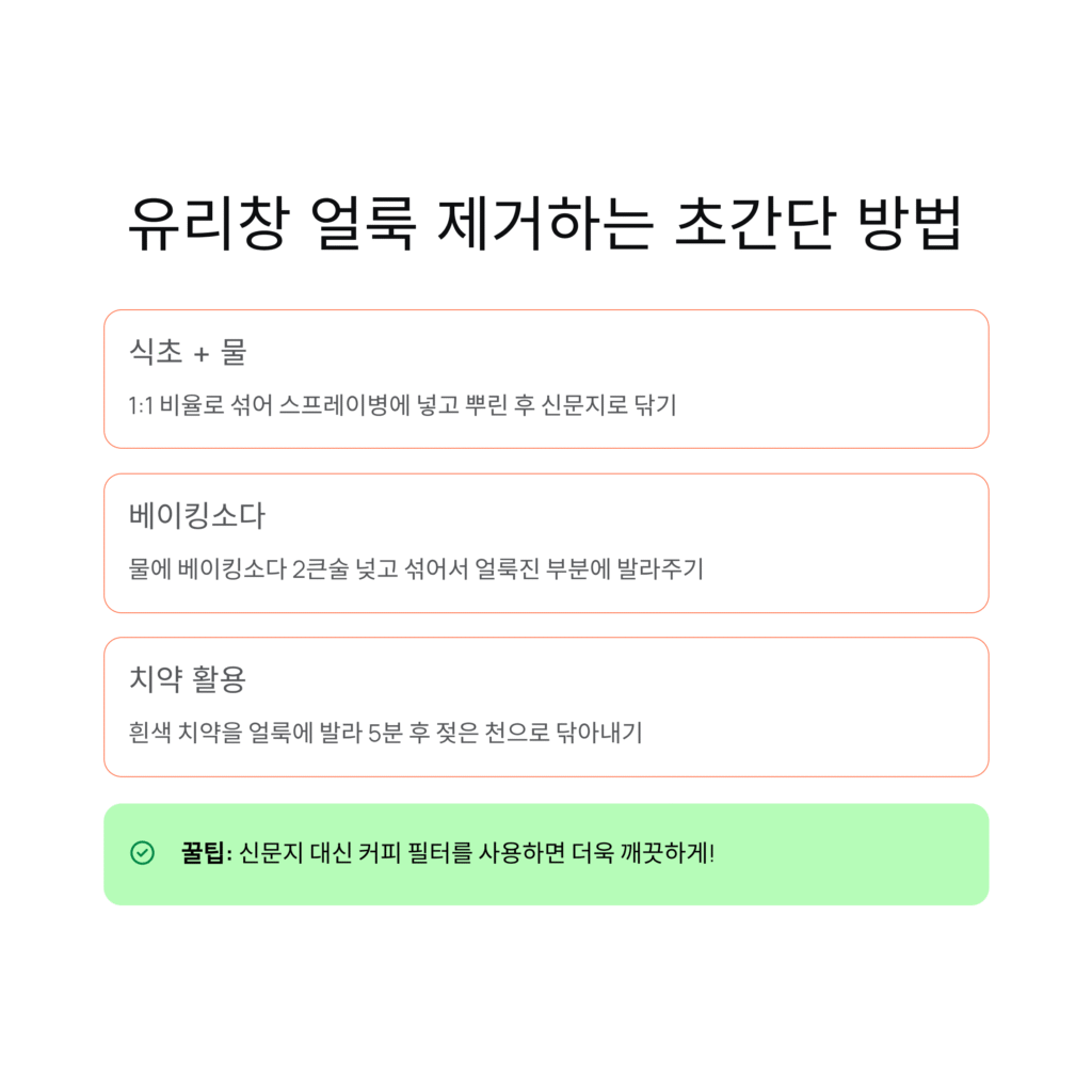유리창 얼룩 제거하는 초간단 방법 정리