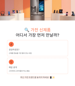 가전 신제품 어디서 가장 먼저 볼 수 있을까? 소비자들의 궁금증 해답