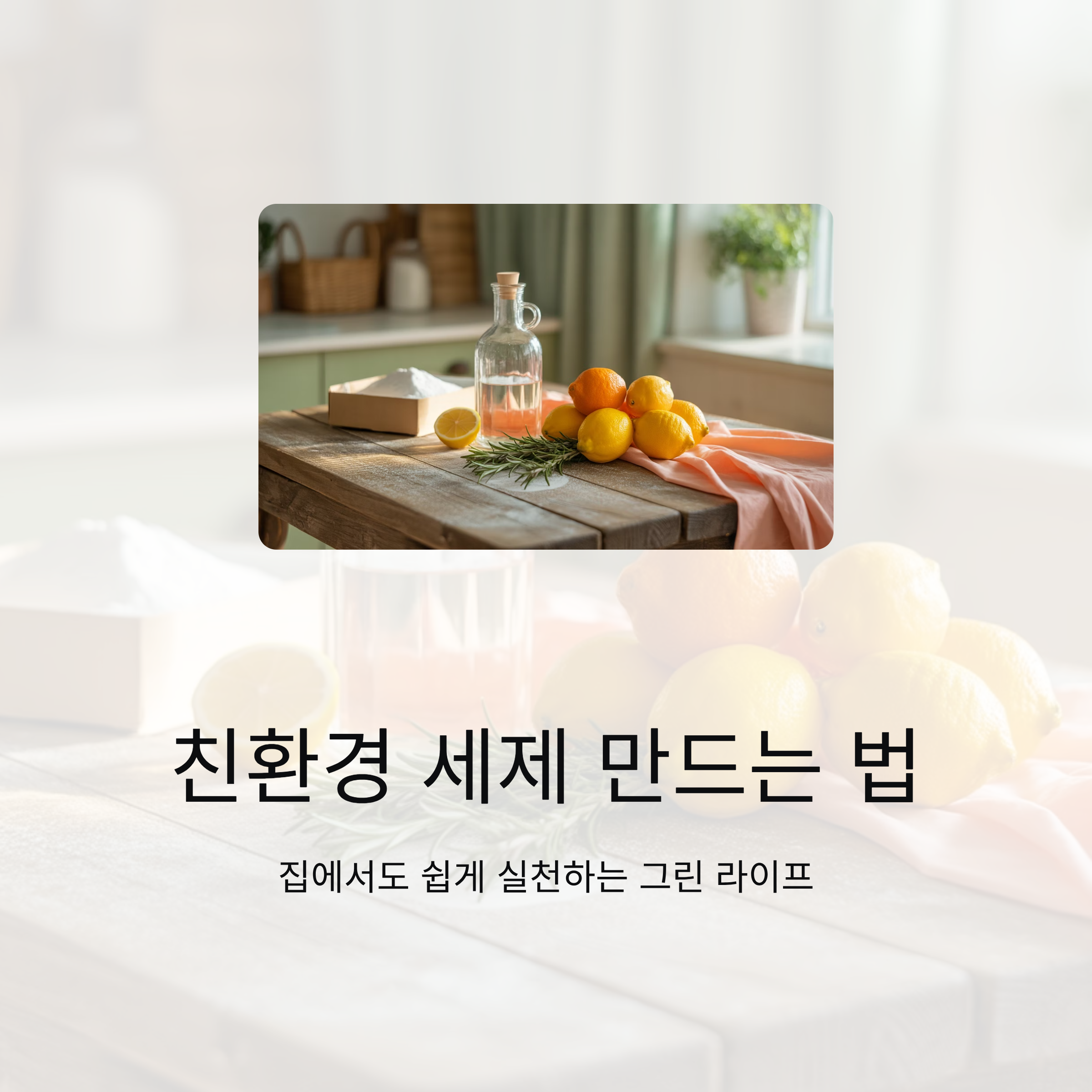 친환경 세제 만드는 법, 집에서도 쉽게 실천하는 그린 라이프