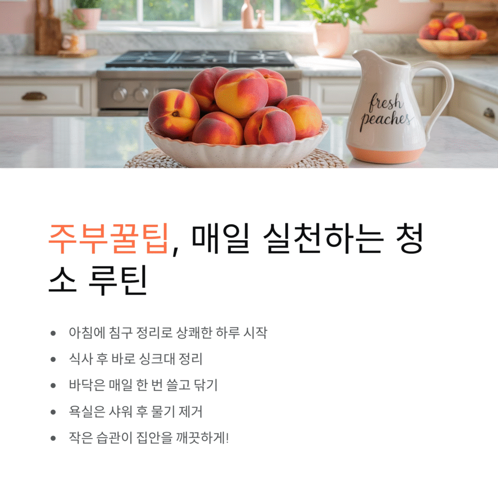 주부꿀팁, 매일 실천하는 청소 루틴