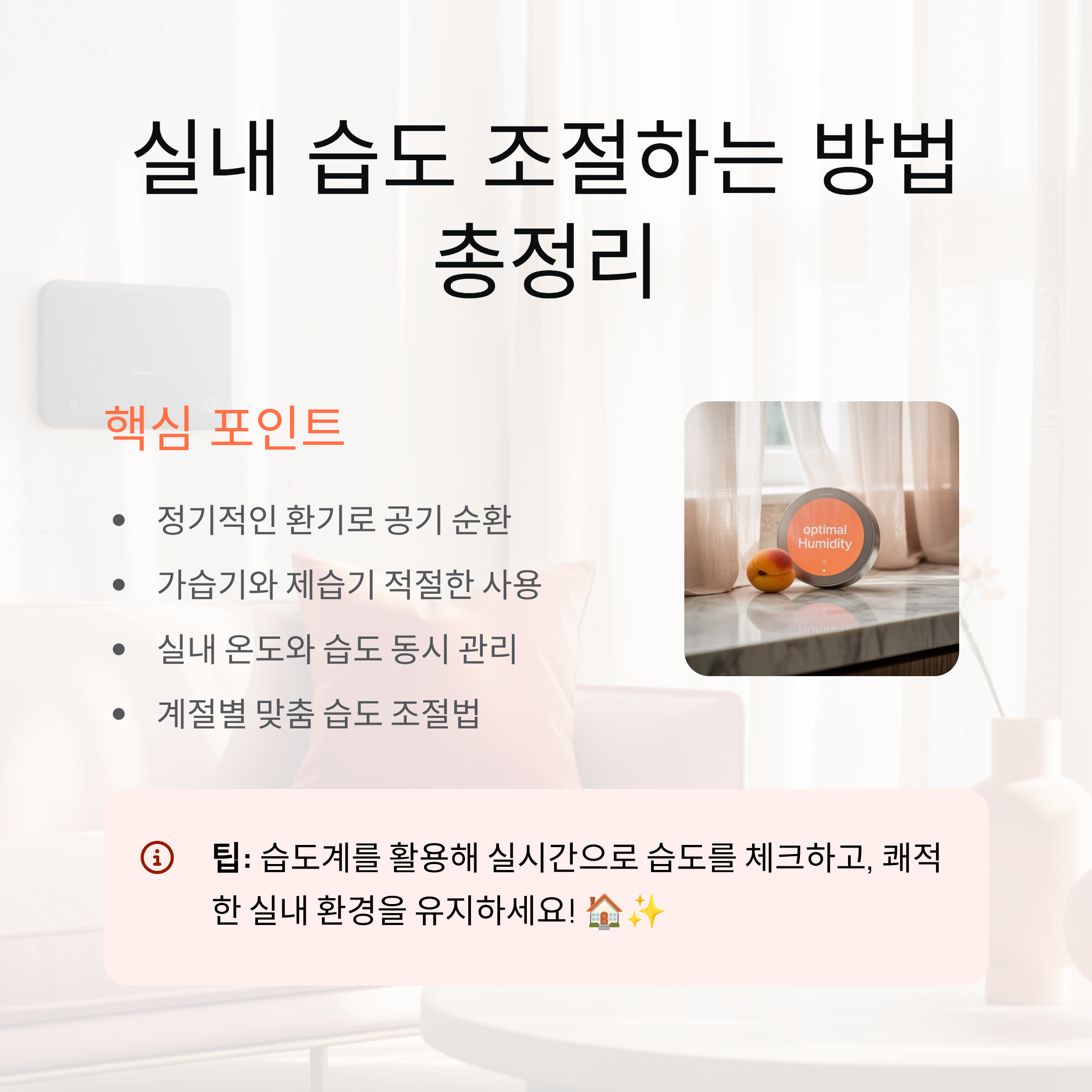 실내 습도 조절하는 방법 총정리