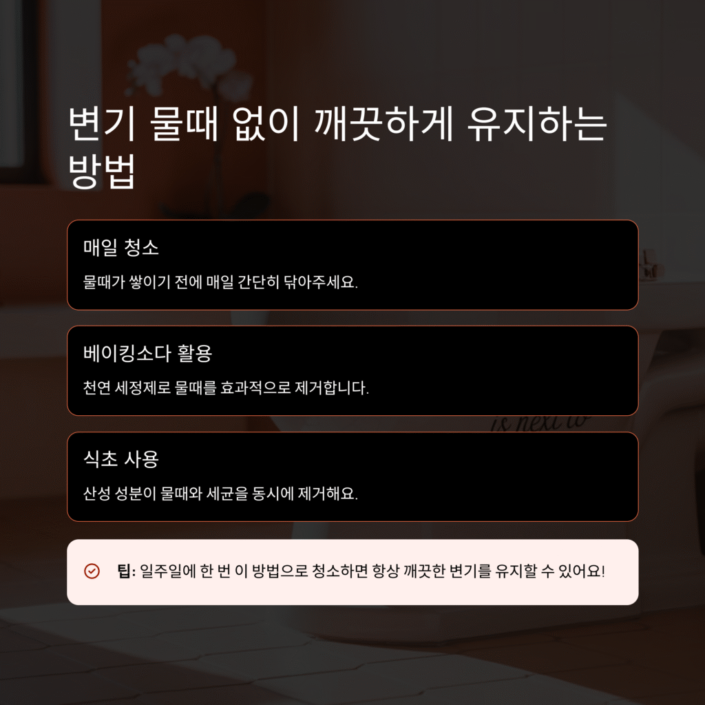 변기 물때 없이 깨끗하게 유지하는 방법