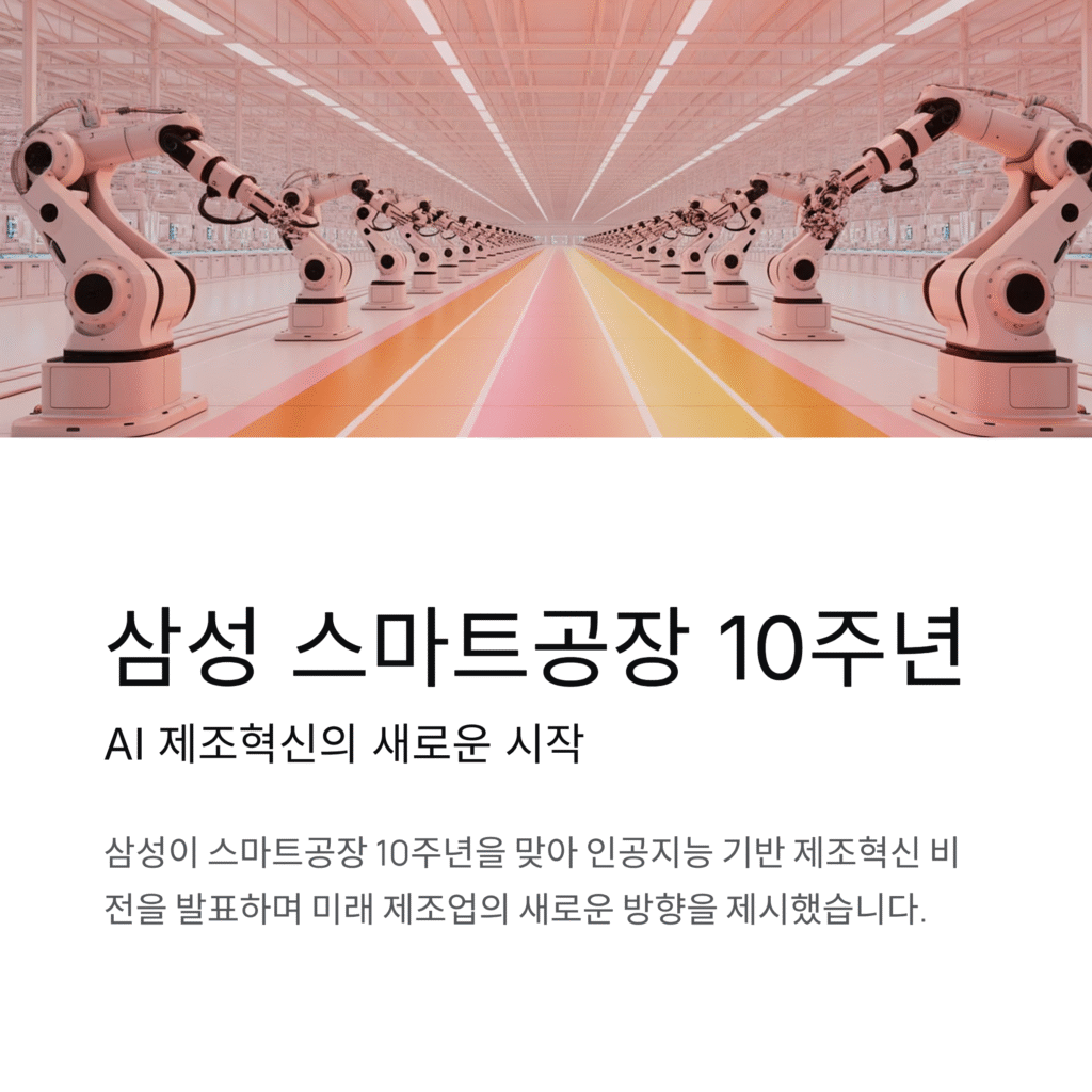 삼성, 스마트공장 10주년 맞아 ‘AI 제조혁신’ 비전 제시