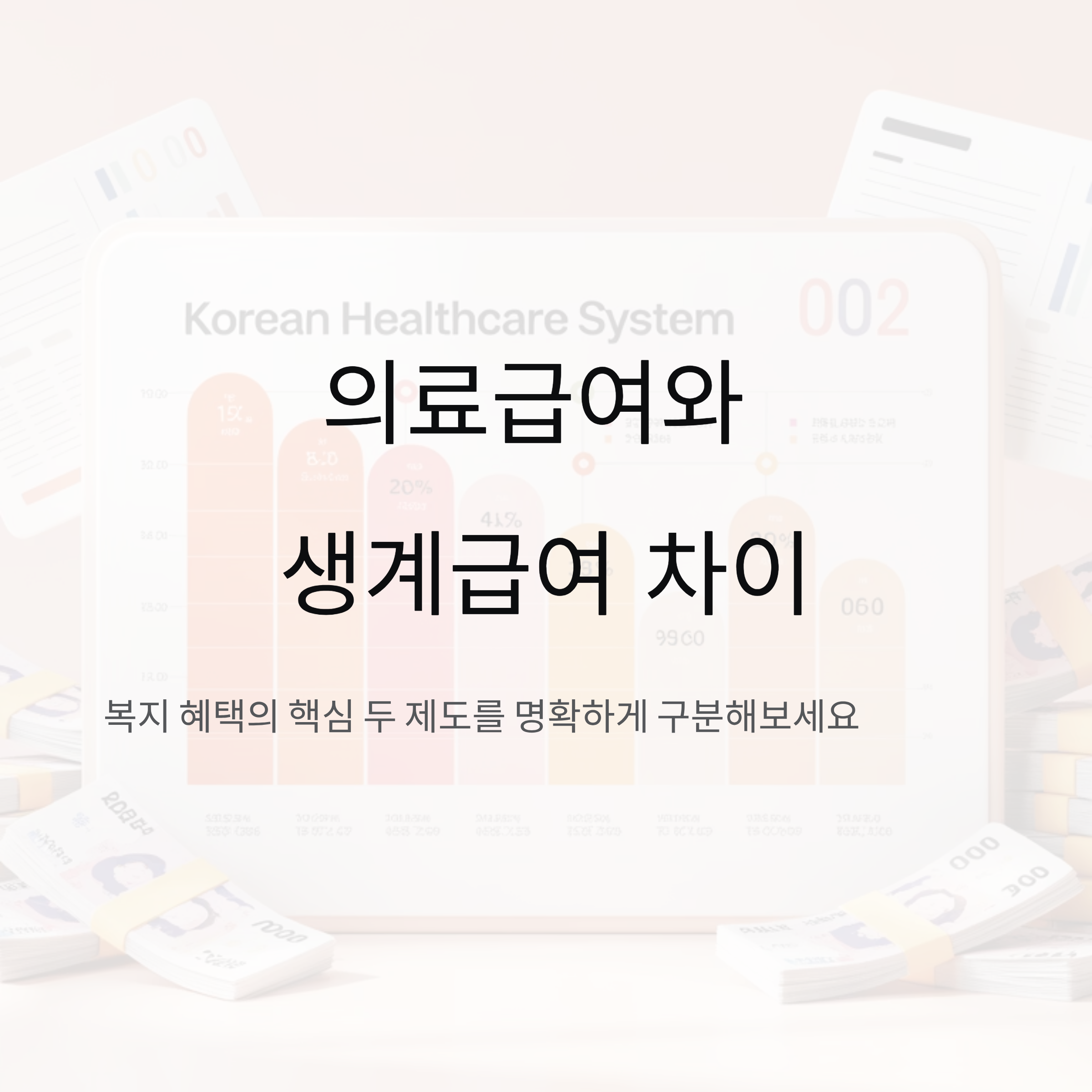 의료급여와 생계급여 차이, 한 번에 이해하기