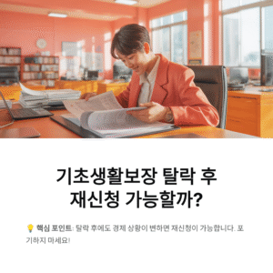 기초생활보장 탈락 후 다시 신청하려면? 재신청 기준과 절차 완벽 정리