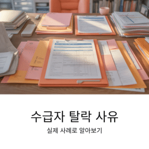 수급자 탈락 사유, 실제 사례로 알아보기