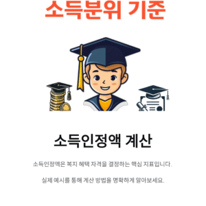 소득인정액 계산 예시로 이해하기 쉽게 정리했습니다!
