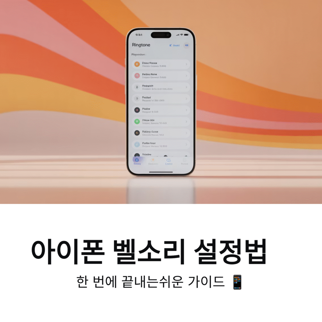 아이폰 벨소리 설정법 한 번에 끝내는 쉬운 가이드