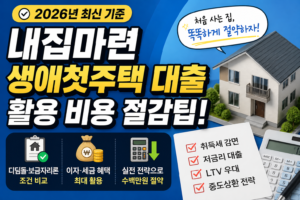 내집마련 생애첫주택 대출 활용 비용절감 핵심 (2026년 기준)