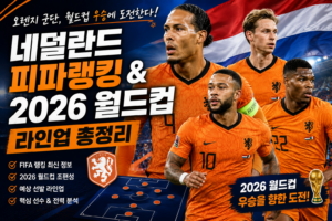 네덜란드 피파랭킹 2026 월드컵 라인업 총정리