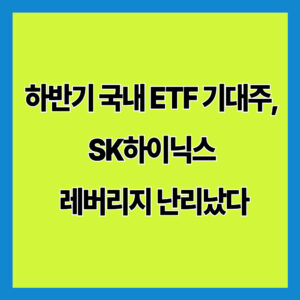 하반기 국내 ETF 기대주, SK하이닉스 레버리지 왜 뜨거울까?