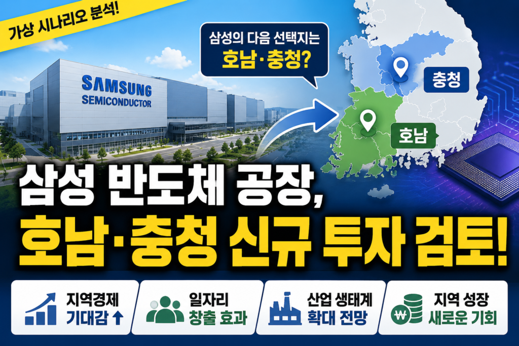 삼성 반도체 공장, 호남·충청 신규 투자 검토