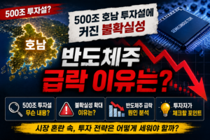 500조 호남 투자설에 커진 불확실성, 반도체주 급락 이유는